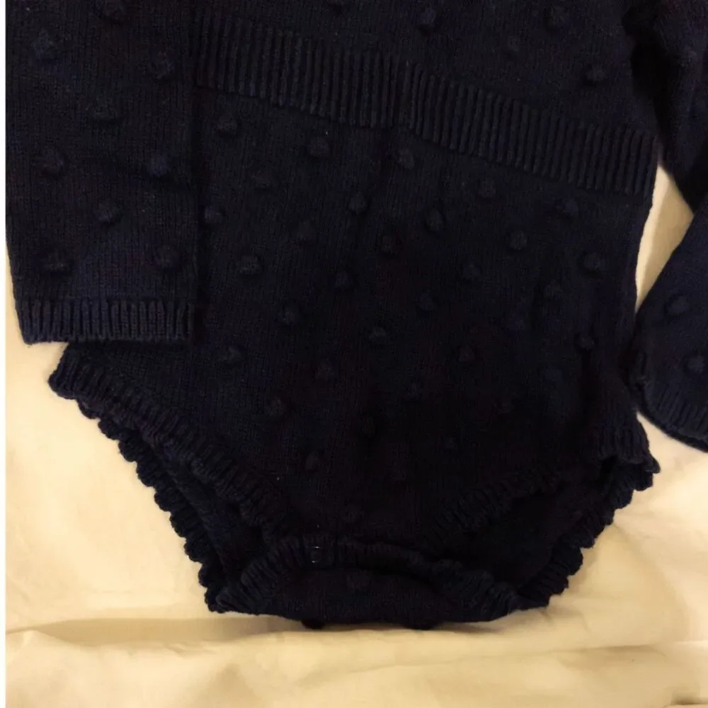 Cat & Jack navy‎ onesie sweater size 24m